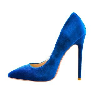 Blue Velvet Pumps/ Heels